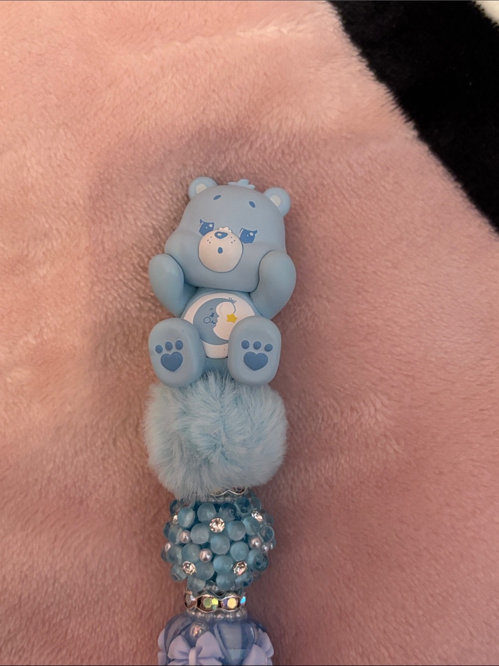 Blue Care Bear Beaded Pen